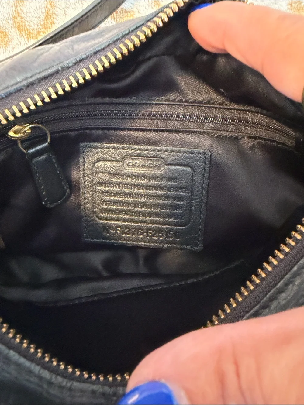 Coach Black Leather Crossbody with Gold Buckle Accent - Picture 9 of 12